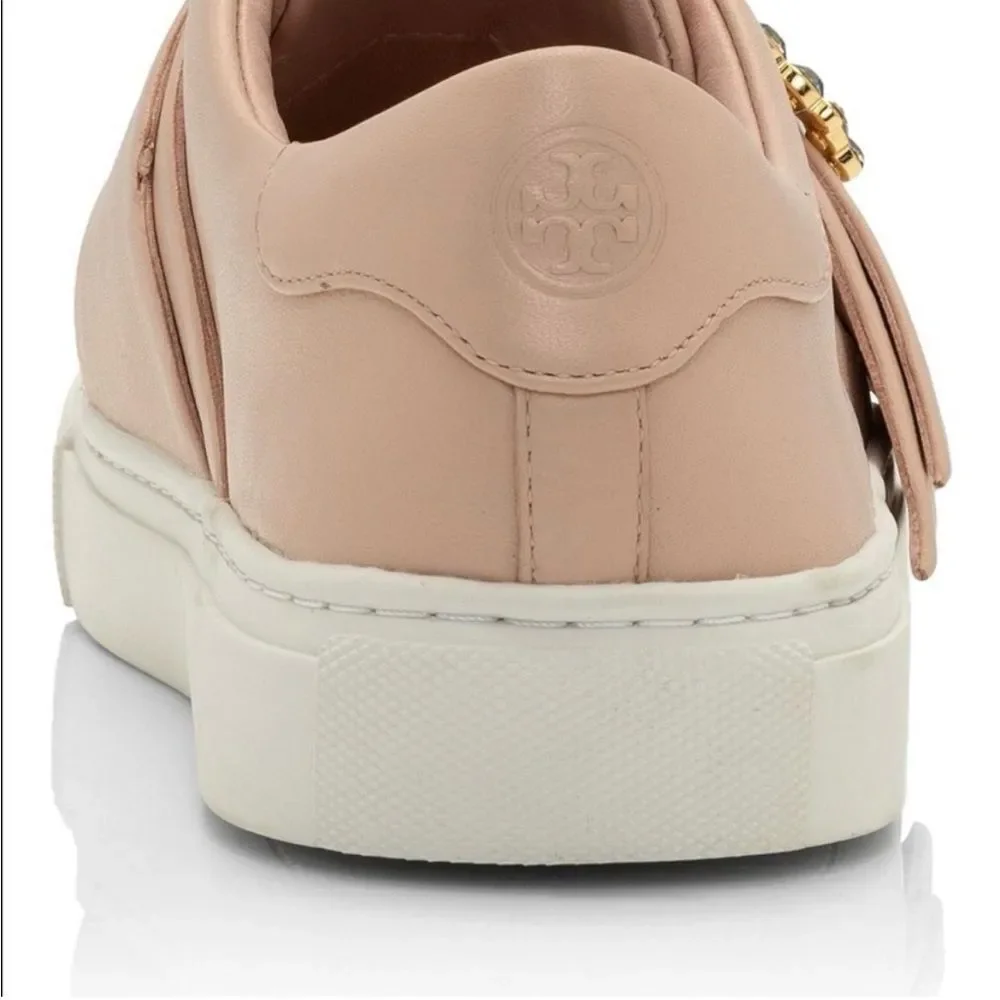 NEW Tory Burch Greer Leather Sneakers Pink Sz 7.5